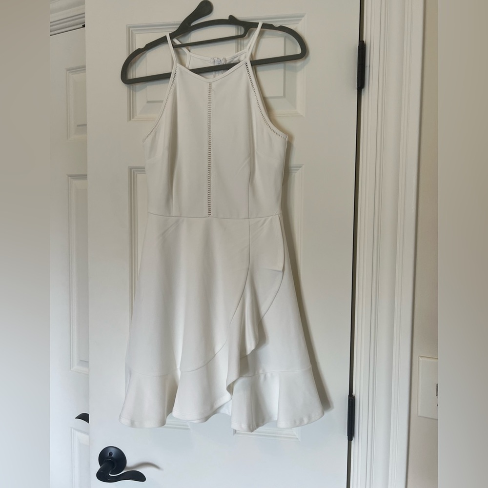 White mini dress